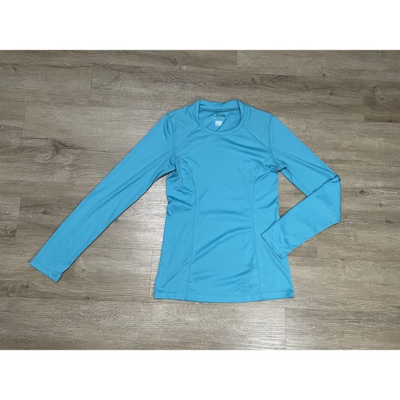 Columbia Shirt Women Sz XS Blue Freezer Coil Long Sleeve Sun Protection Layer - Picture 1 of 10